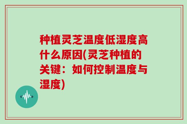 种植灵芝温度低湿度高什么原因(灵芝种植的关键：如何控制温度与湿度)