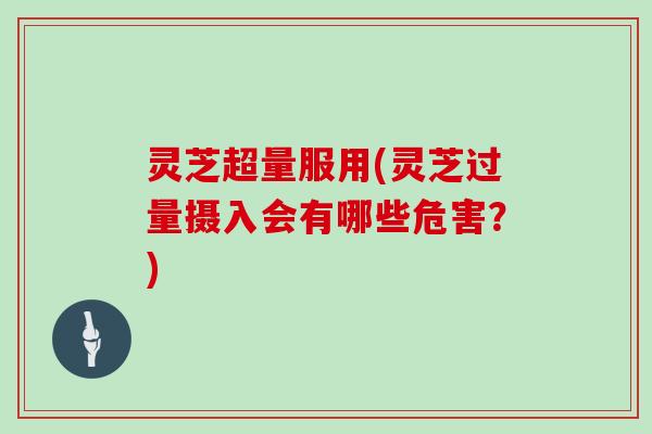 灵芝超量服用(灵芝过量摄入会有哪些危害？)