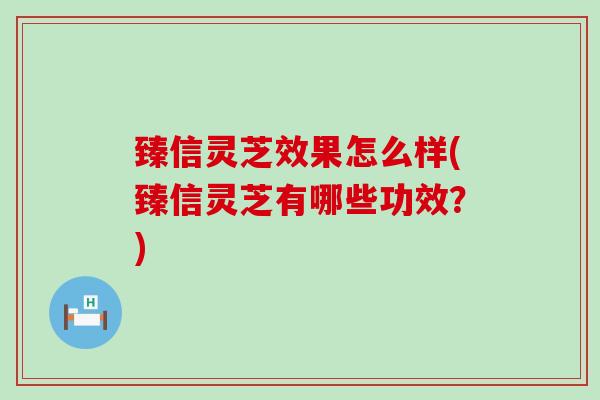 臻信灵芝效果怎么样(臻信灵芝有哪些功效？)