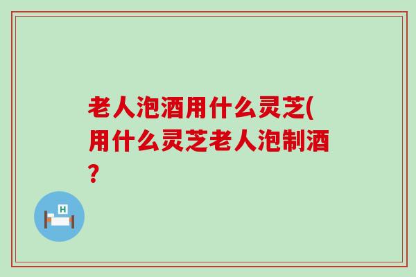 老人泡酒用什么灵芝(用什么灵芝老人泡制酒？