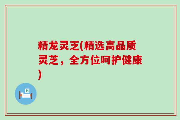 精龙灵芝(精选高品质灵芝，全方位呵护健康)