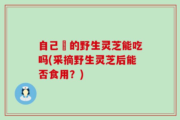 自己釆的野生灵芝能吃吗(采摘野生灵芝后能否食用？)