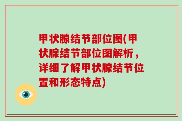 结节部位图(结节部位图解析，详细了解结节位置和形态特点)