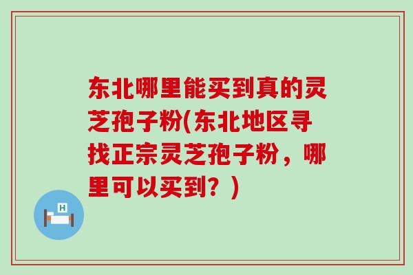 东北哪里能买到真的灵芝孢子粉(东北地区寻找正宗灵芝孢子粉，哪里可以买到？)