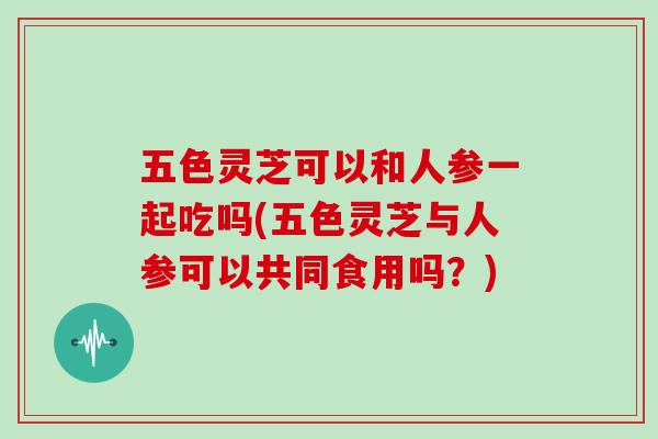 五色灵芝可以和人参一起吃吗(五色灵芝与人参可以共同食用吗？)