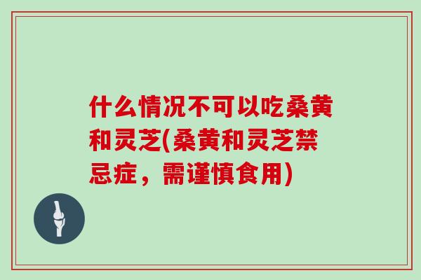 什么情况不可以吃桑黄和灵芝(桑黄和灵芝禁忌症，需谨慎食用)