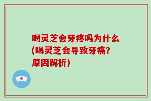 喝灵芝会牙疼吗为什么(喝灵芝会导致牙痛？原因解析)