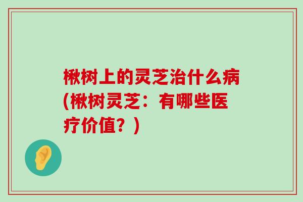 楸树上的灵芝什么(楸树灵芝：有哪些医疗价值？)