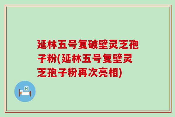 延林五号复破壁灵芝孢子粉(延林五号复壁灵芝孢子粉再次亮相)