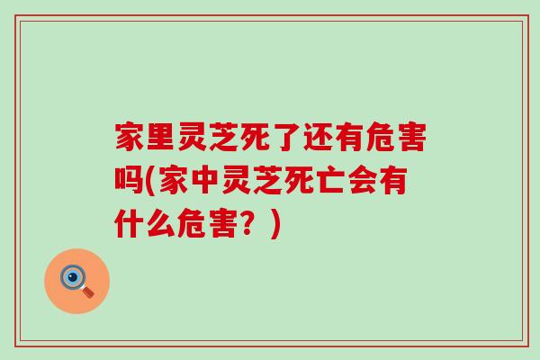 家里灵芝死了还有危害吗(家中灵芝死亡会有什么危害？)