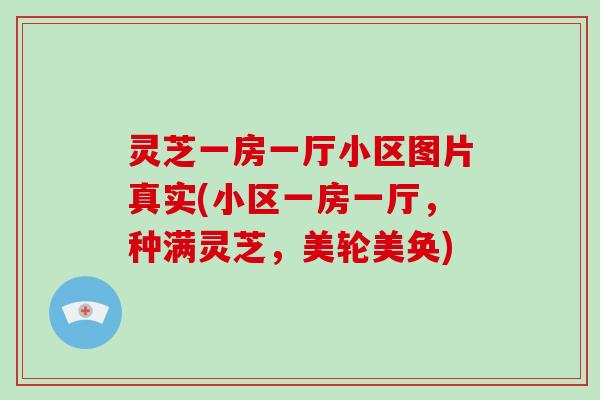 灵芝一房一厅小区图片真实(小区一房一厅，种满灵芝，美轮美奂)