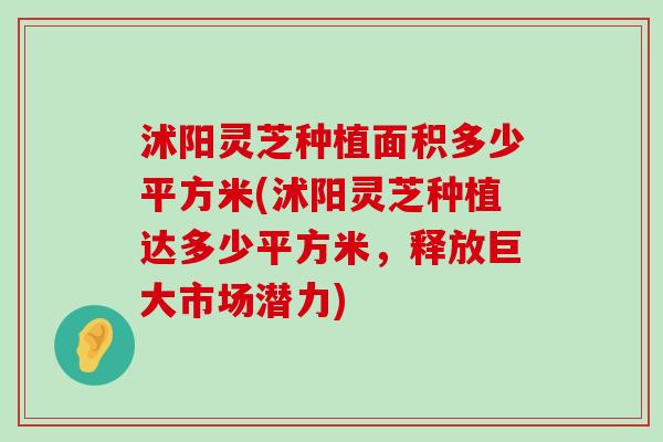 沭阳灵芝种植面积多少平方米(沭阳灵芝种植达多少平方米，释放巨大市场潜力)