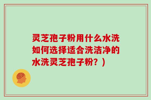 灵芝孢子粉用什么水洗如何选择适合洗洁净的水洗灵芝孢子粉？)