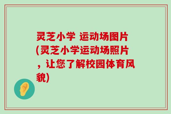 灵芝小学 运动场图片(灵芝小学运动场照片，让您了解校园体育风貌)