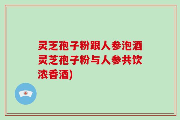 灵芝孢子粉跟人参泡酒灵芝孢子粉与人参共饮浓香酒)