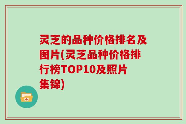 灵芝的品种价格排名及图片(灵芝品种价格排行榜TOP10及照片集锦)