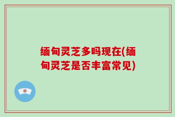 缅甸灵芝多吗现在(缅甸灵芝是否丰富常见)