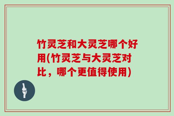 竹灵芝和大灵芝哪个好用(竹灵芝与大灵芝对比，哪个更值得使用)