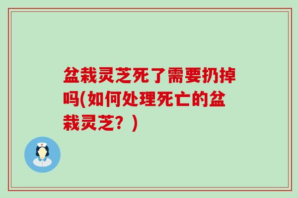 盆栽灵芝死了需要扔掉吗(如何处理死亡的盆栽灵芝？)