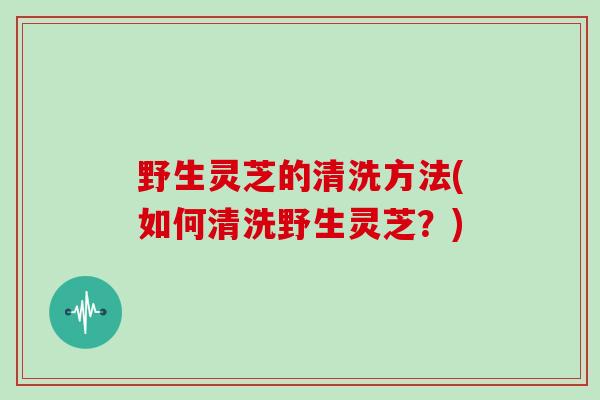 野生灵芝的清洗方法(如何清洗野生灵芝？)