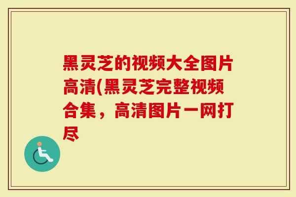 黑灵芝的视频大全图片高清(黑灵芝完整视频合集，高清图片一网打尽