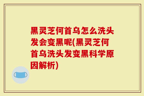 黑灵芝何首乌怎么洗头发会变黑呢(黑灵芝何首乌洗头发变黑科学原因解析)