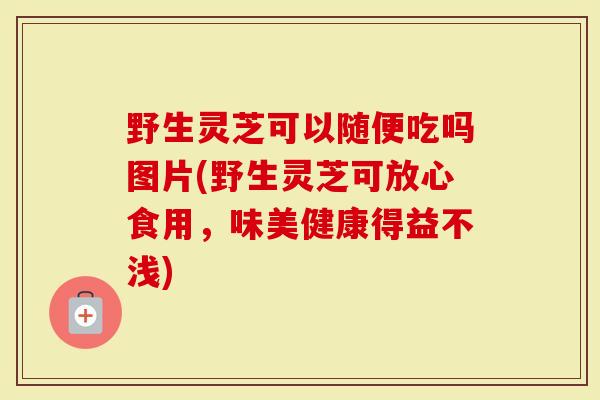 野生灵芝可以随便吃吗图片(野生灵芝可放心食用，味美健康得益不浅)