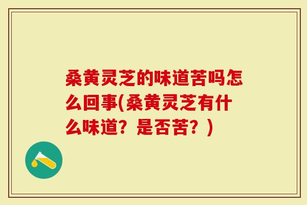 桑黄灵芝的味道苦吗怎么回事(桑黄灵芝有什么味道？是否苦？)