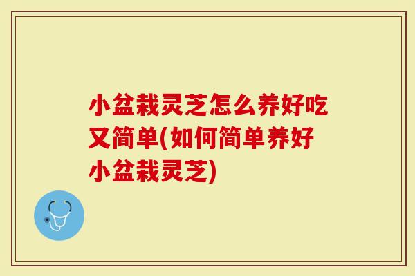 小盆栽灵芝怎么养好吃又简单(如何简单养好小盆栽灵芝)