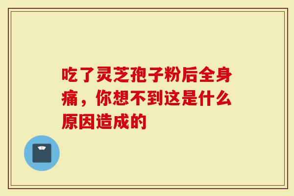 吃了灵芝孢子粉后全身痛，你想不到这是什么原因造成的