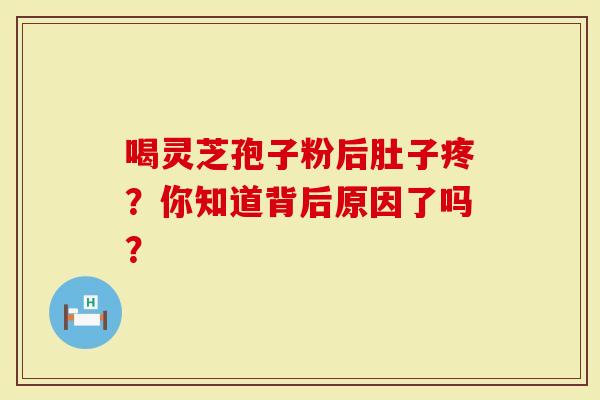 喝灵芝孢子粉后肚子疼？你知道背后原因了吗？