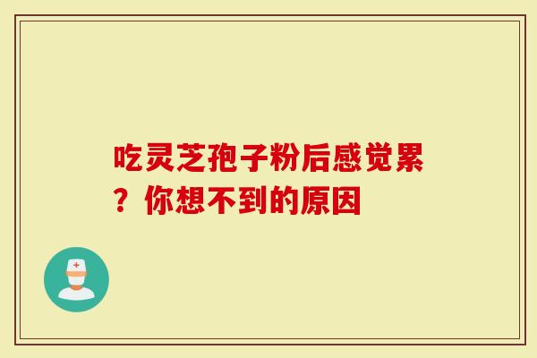 吃灵芝孢子粉后感觉累？你想不到的原因